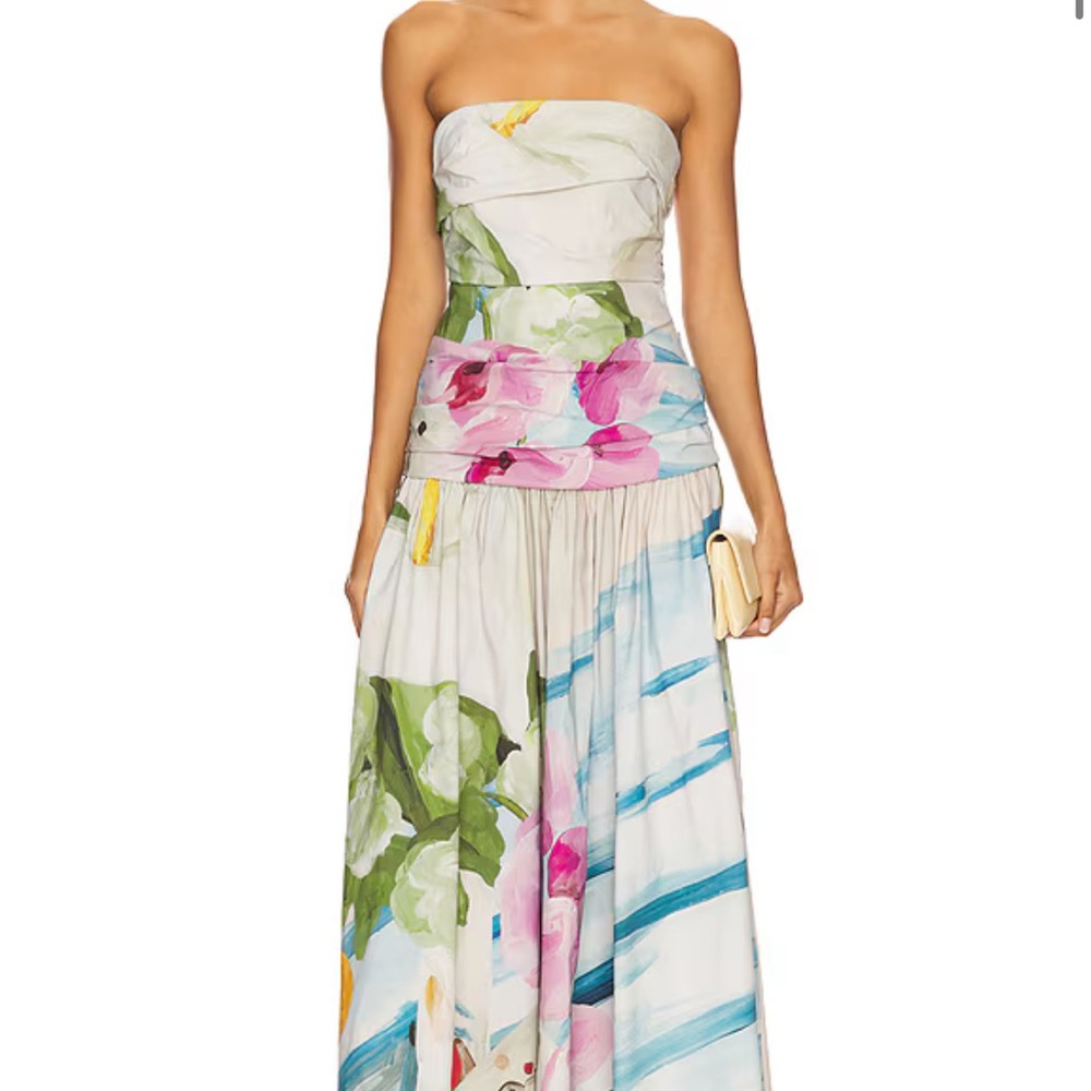 Acler Strapless Floral Dress - Multicolor